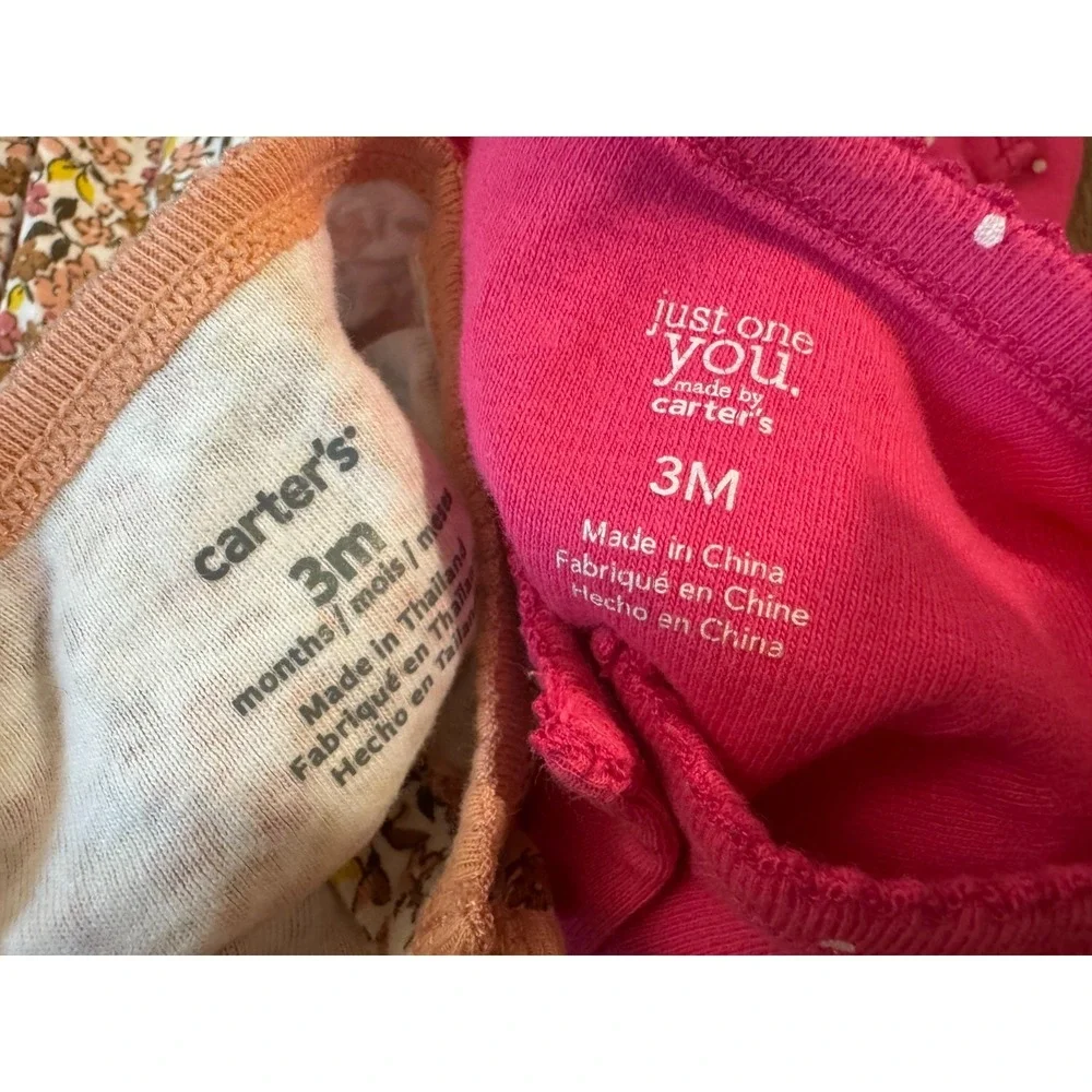 Carters Girl 3 Months Lot Rompers Outfits Pants Long Sleeved Shirt Fall‎ Winter